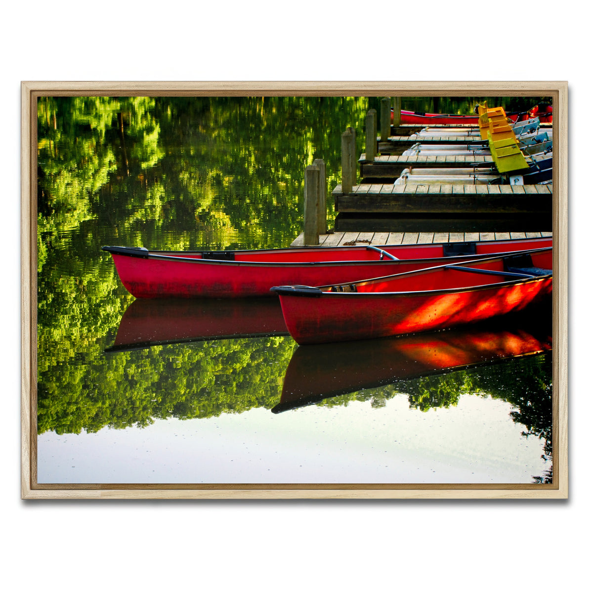 AUTO-MOCKUP WHITE | Canoes at Devil's Den State Park | 1 Piece | Natural Framed Canvas | group=4x3