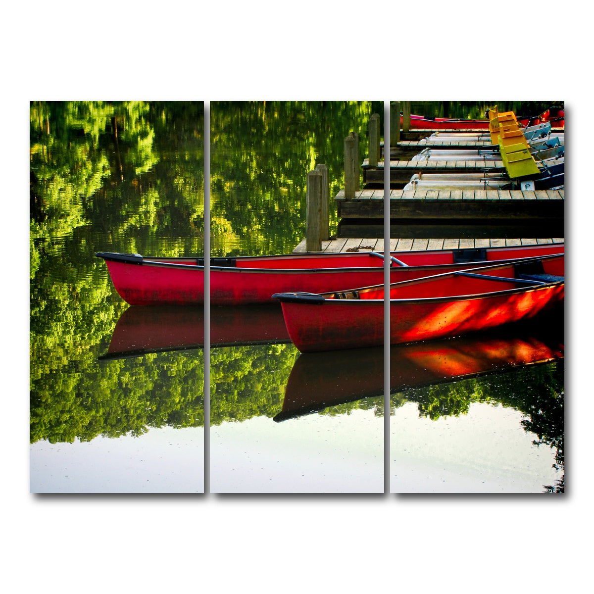 AUTO-MOCKUP WHITE | Canoes at Devil's Den State Park | 3 Piece | Gallery Wrap Canvas | group=8x18