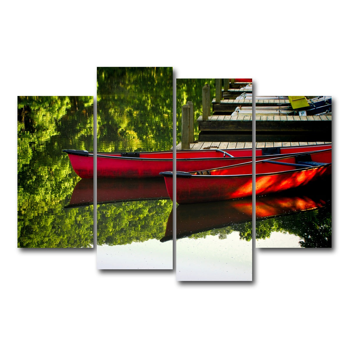 AUTO-MOCKUP WHITE | Canoes at Devil's Den State Park | 4 Piece | Gallery Wrap Canvas | group=4_short