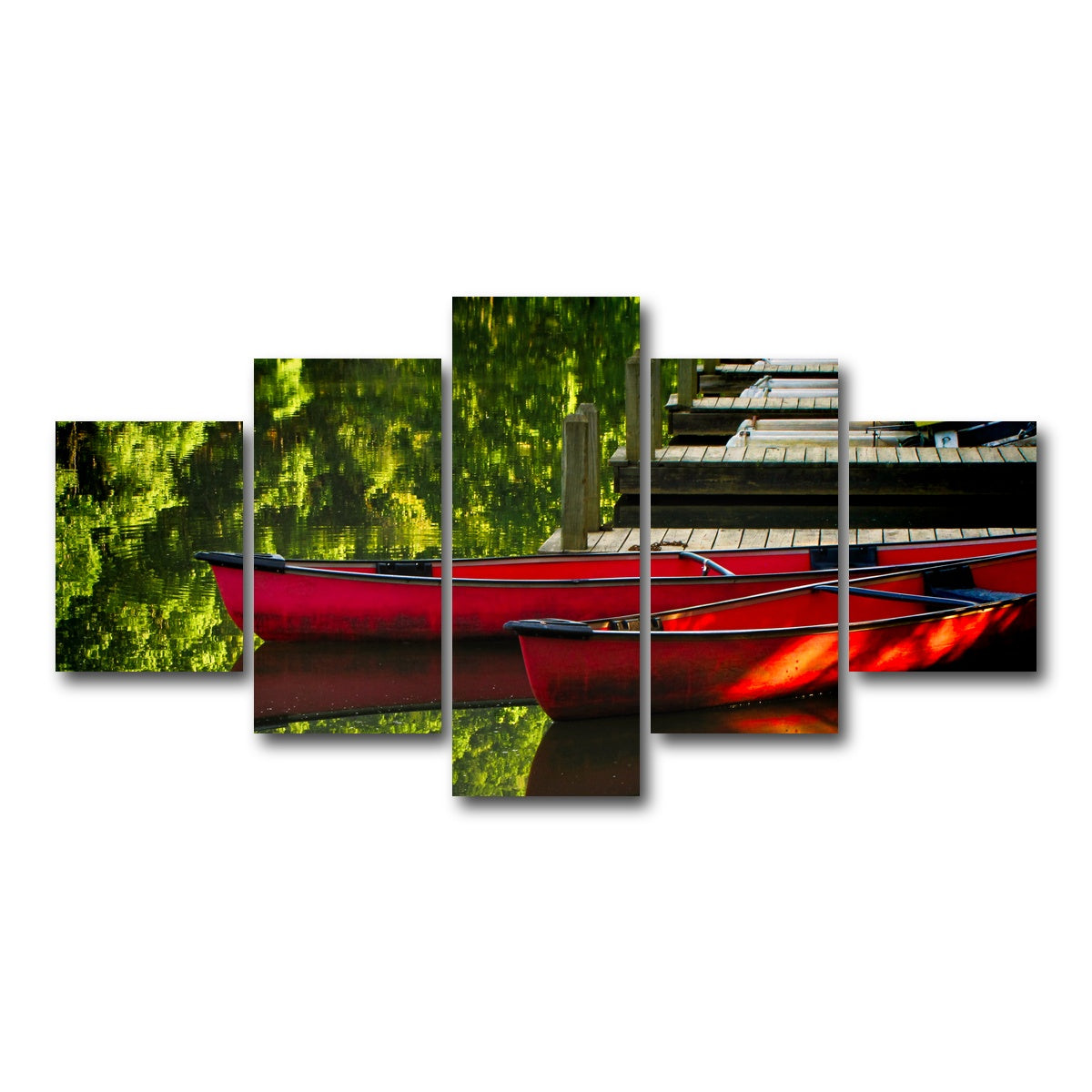 AUTO-MOCKUP WHITE | Canoes at Devil's Den State Park | 5 Piece | Gallery Wrap Canvas | group=5_short