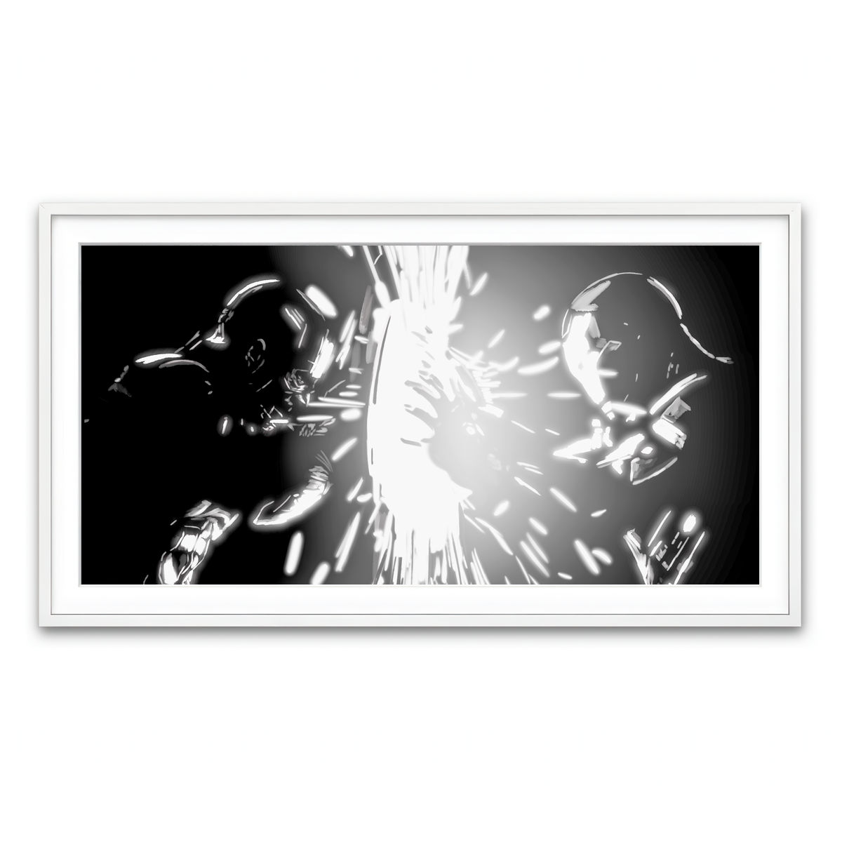 Framed Print 2x1 White