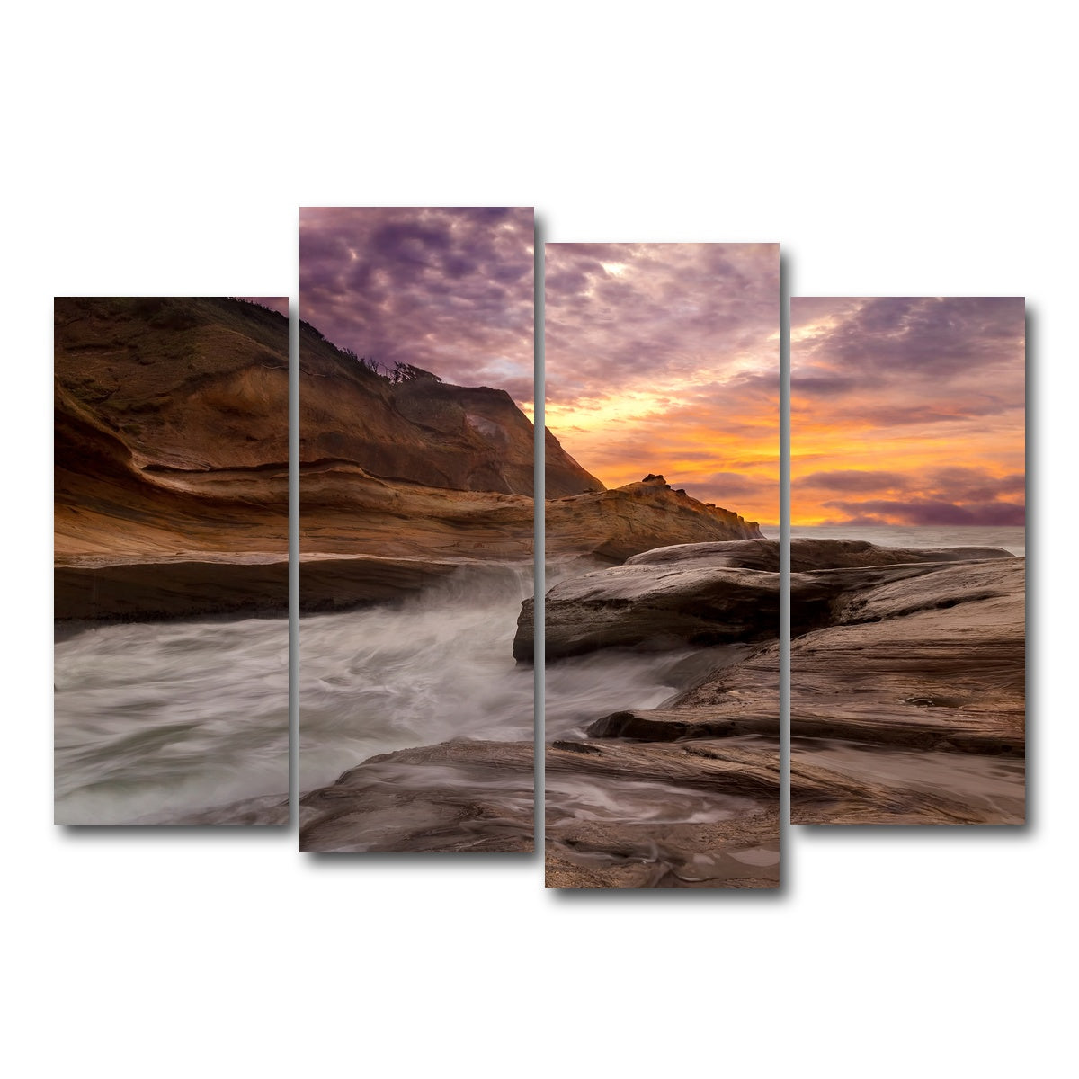 AUTO-MOCKUP WHITE | Cape Kiwanda | 4 Piece | Gallery Wrap Canvas | group=4_normal