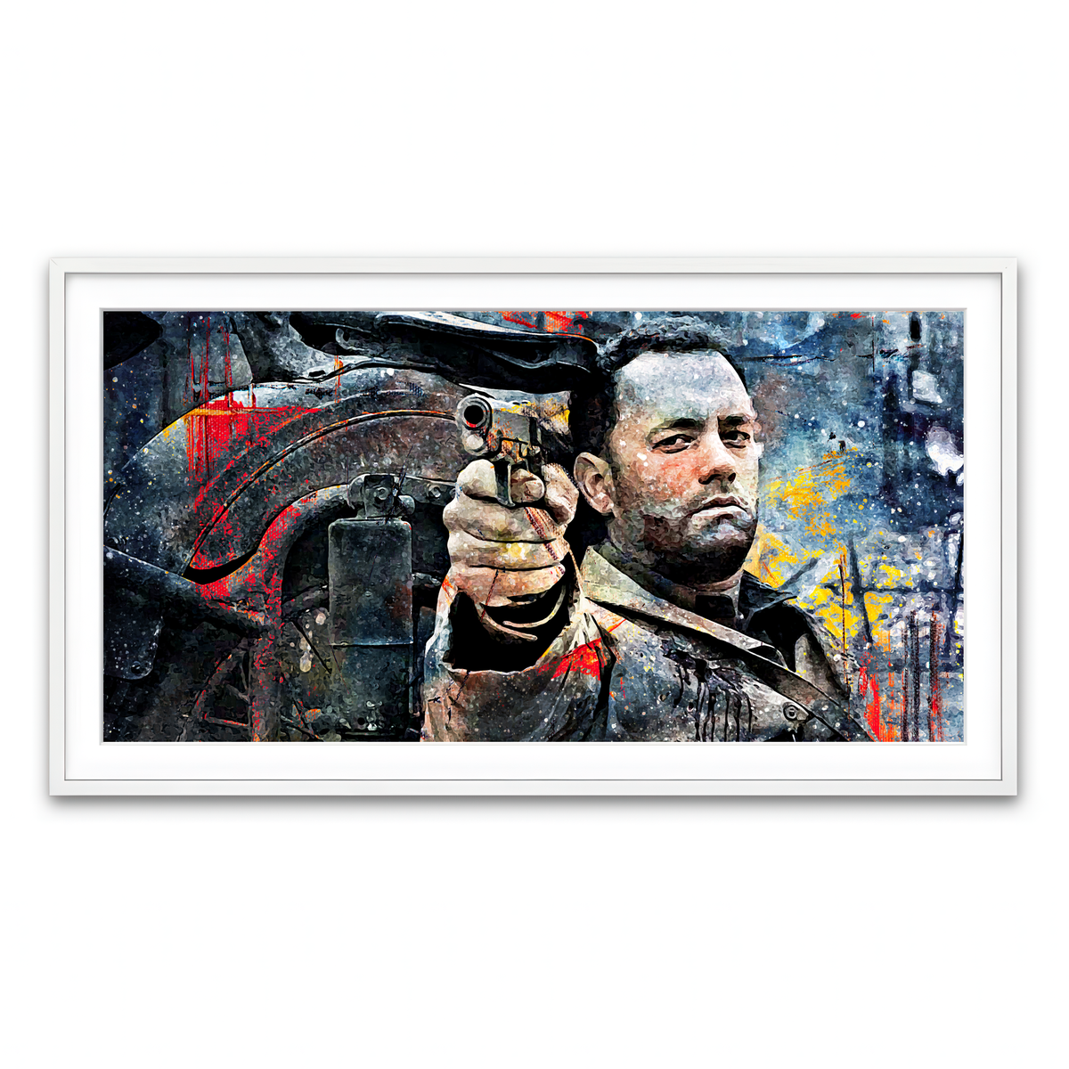 Framed Print 2x1 White