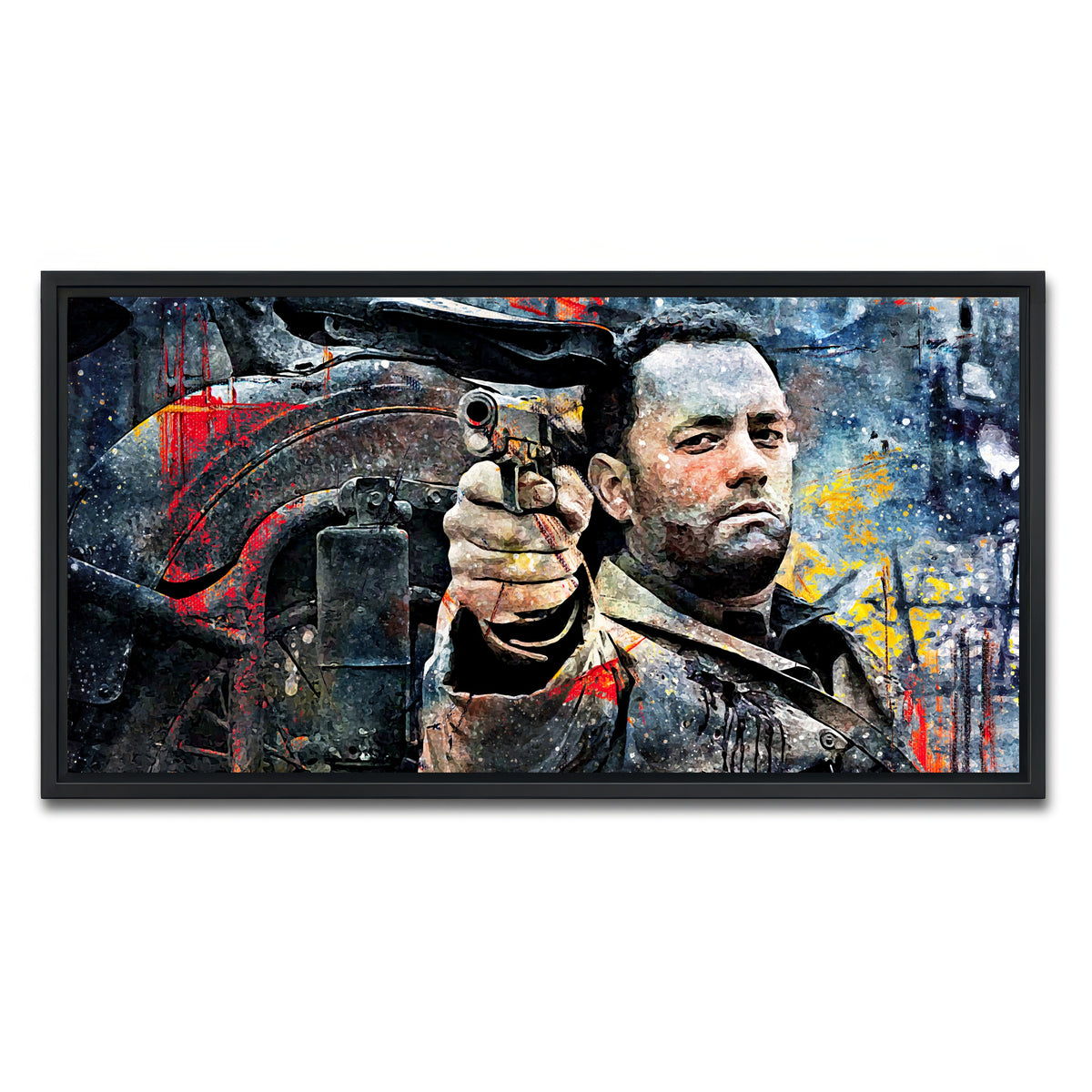 AUTO-MOCKUP WHITE | Captain Miller | 1 Piece | Black Framed Canvas | group=2x1