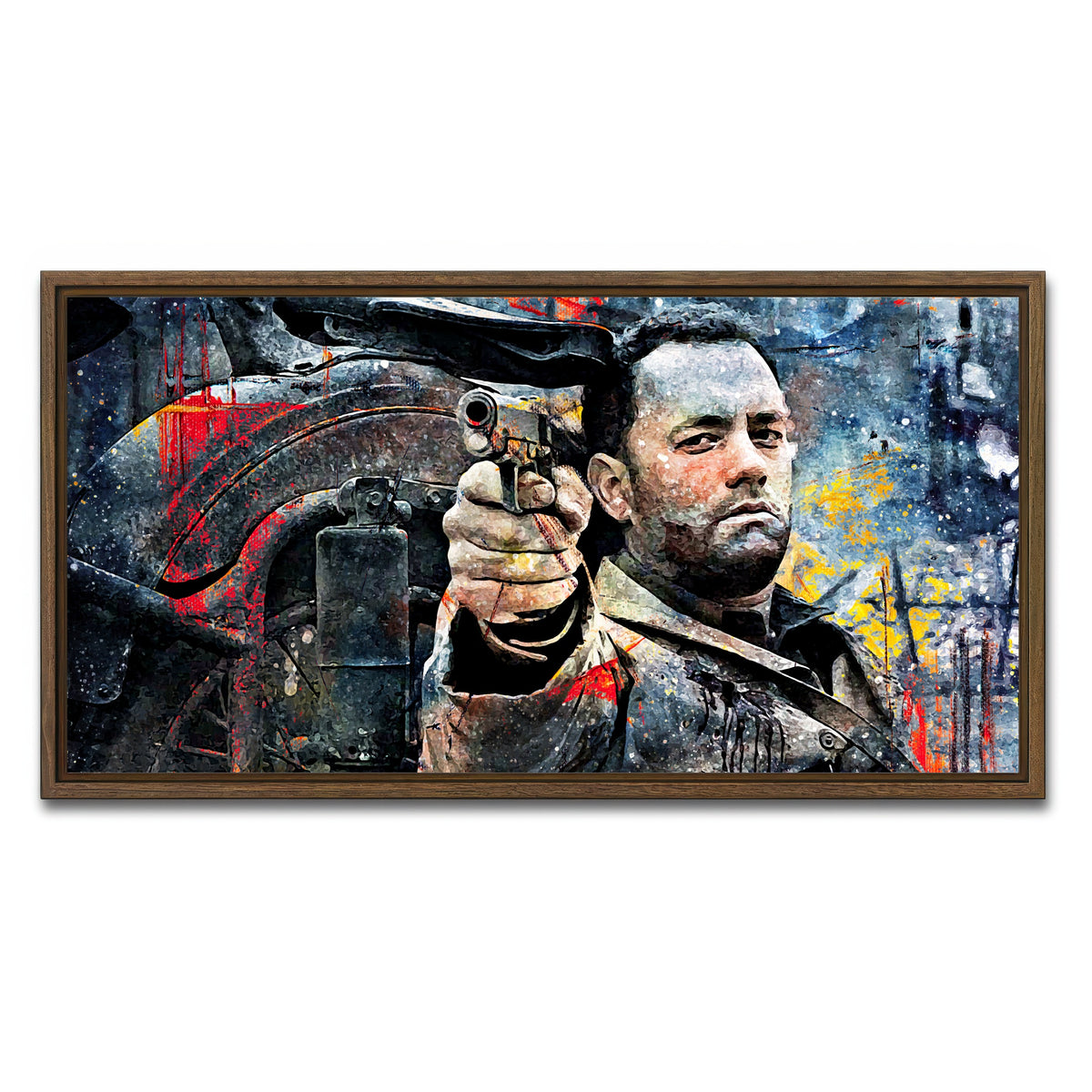 AUTO-MOCKUP WHITE | Captain Miller | 1 Piece | Walnut Framed Canvas | group=2x1