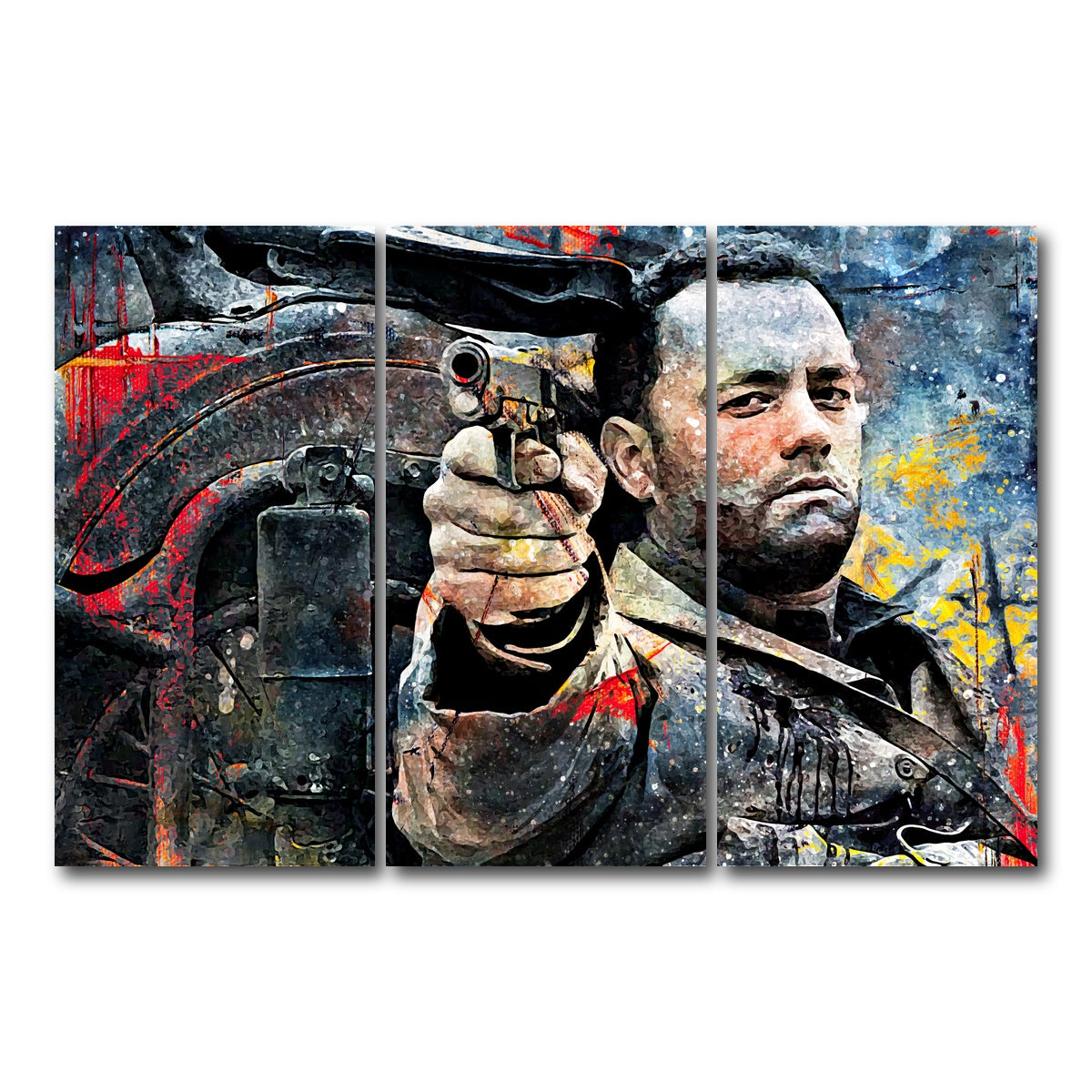 AUTO-MOCKUP WHITE | Captain Miller | 3 Piece | Gallery Wrap Canvas | group=12x24