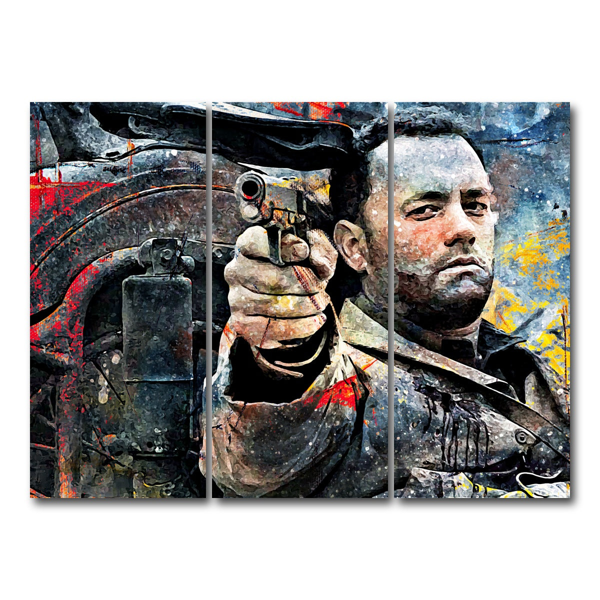 AUTO-MOCKUP WHITE | Captain Miller | 3 Piece | Gallery Wrap Canvas | group=8x18