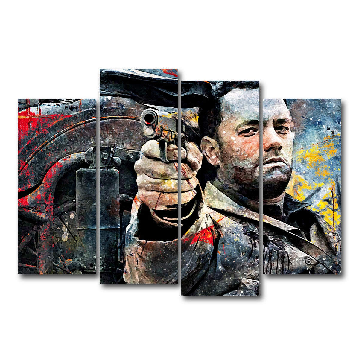 AUTO-MOCKUP WHITE | Captain Miller | 4 Piece | Gallery Wrap Canvas | group=4_normal