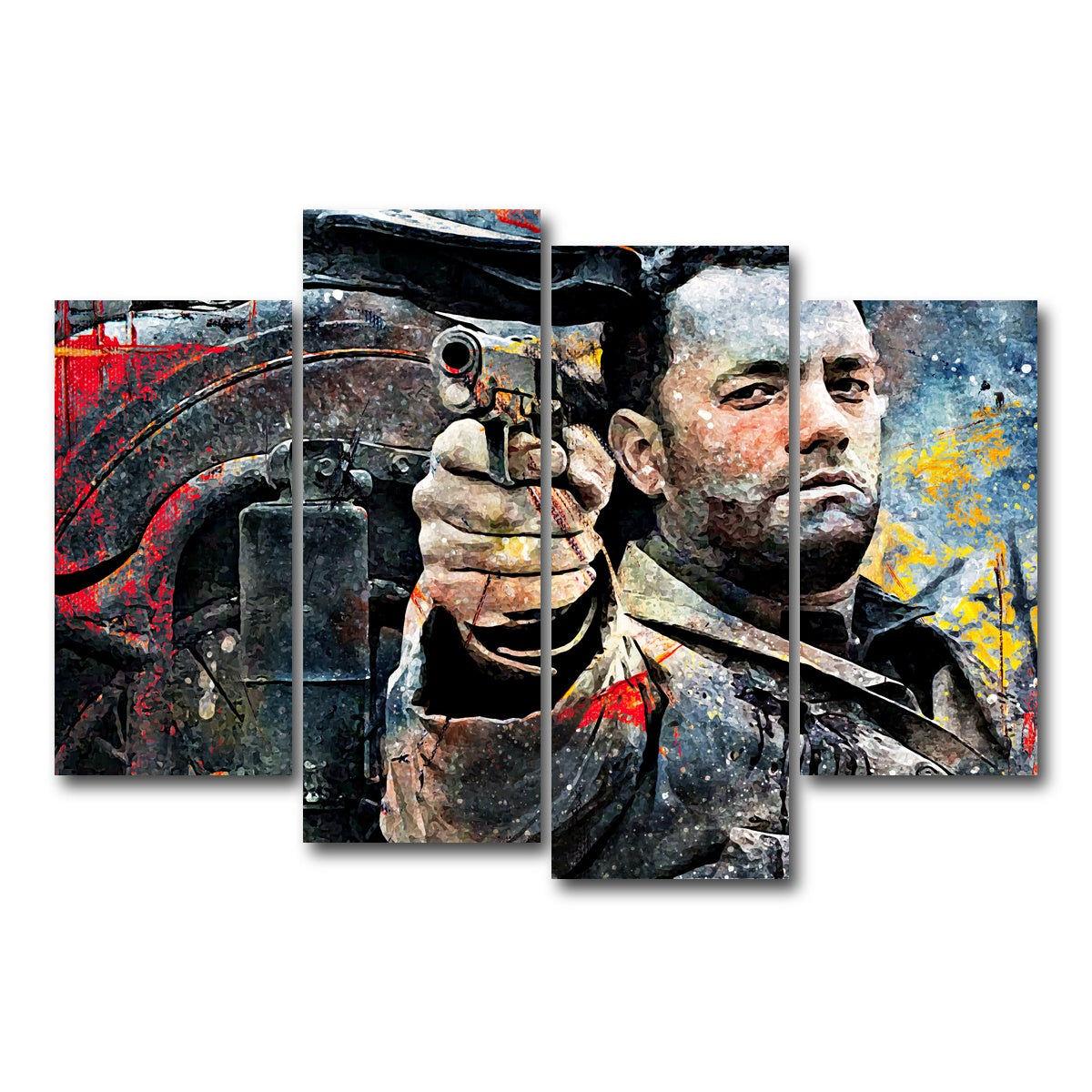 AUTO-MOCKUP WHITE | Captain Miller | 4 Piece | Gallery Wrap Canvas | group=4_short