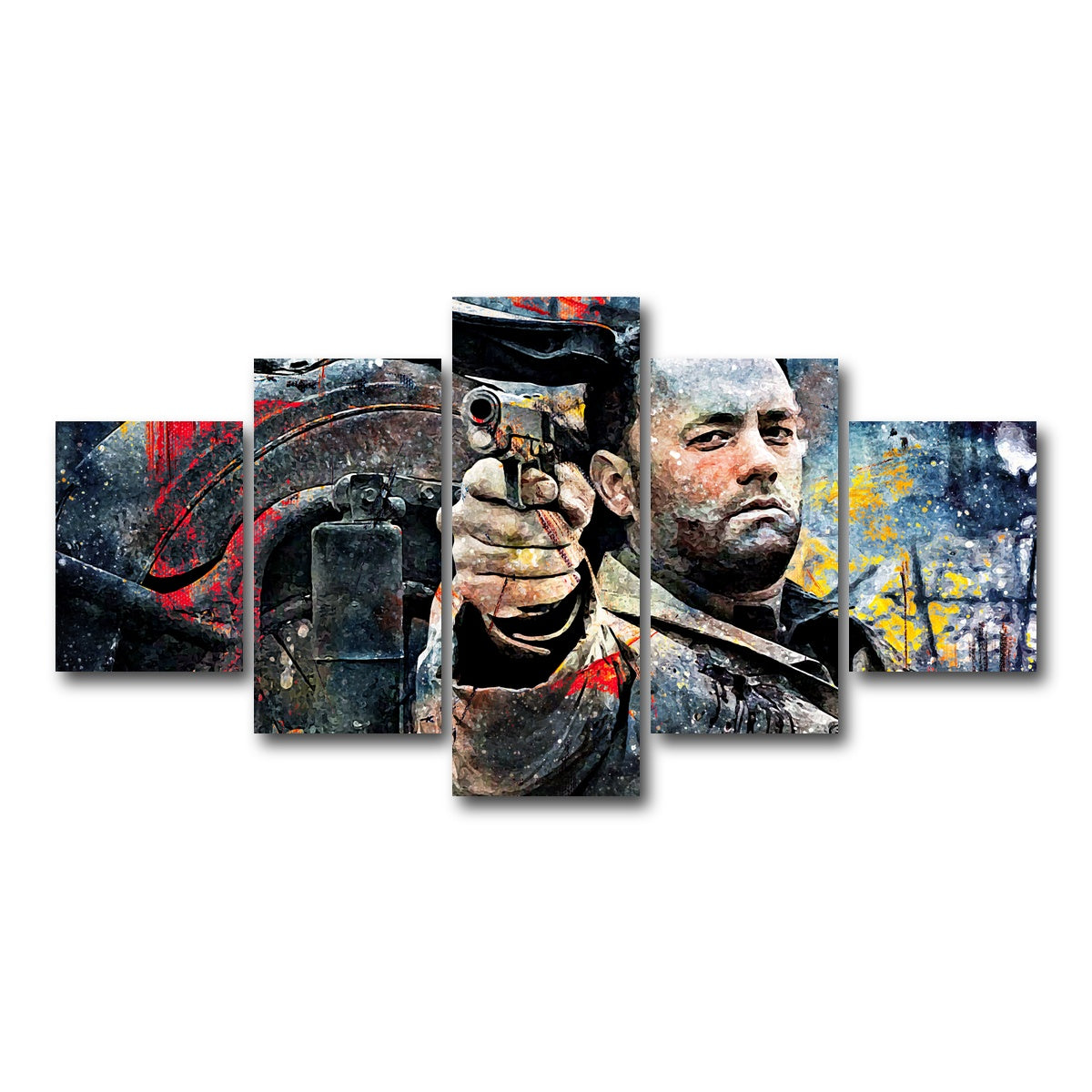 AUTO-MOCKUP WHITE | Captain Miller | 5 Piece | Gallery Wrap Canvas | group=5_short