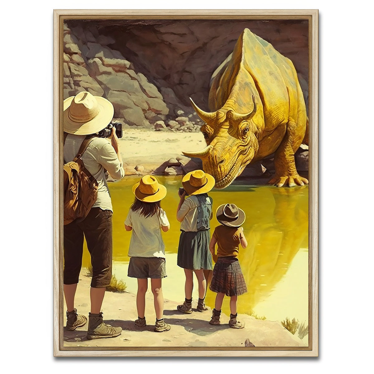 AUTO-MOCKUP WHITE | Capturing the Moment in Yellowstone | 1 Piece | Natural Framed Canvas | group=3x4