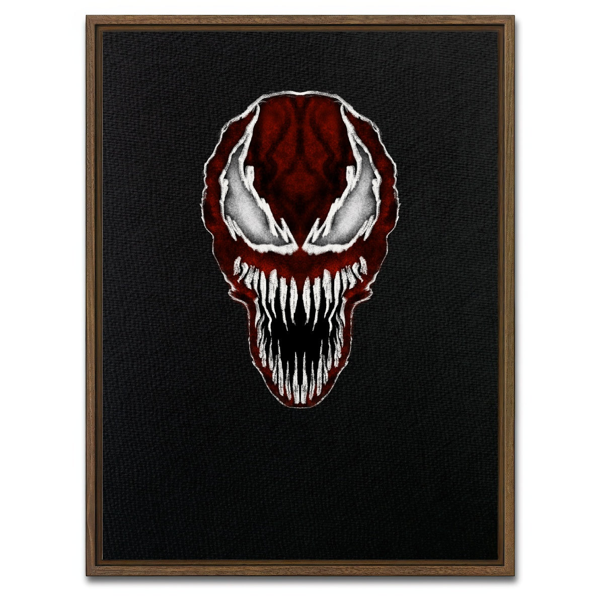 AUTO-MOCKUP WHITE | Carnage Head | 1 Piece | Walnut Framed Canvas | group=3x4