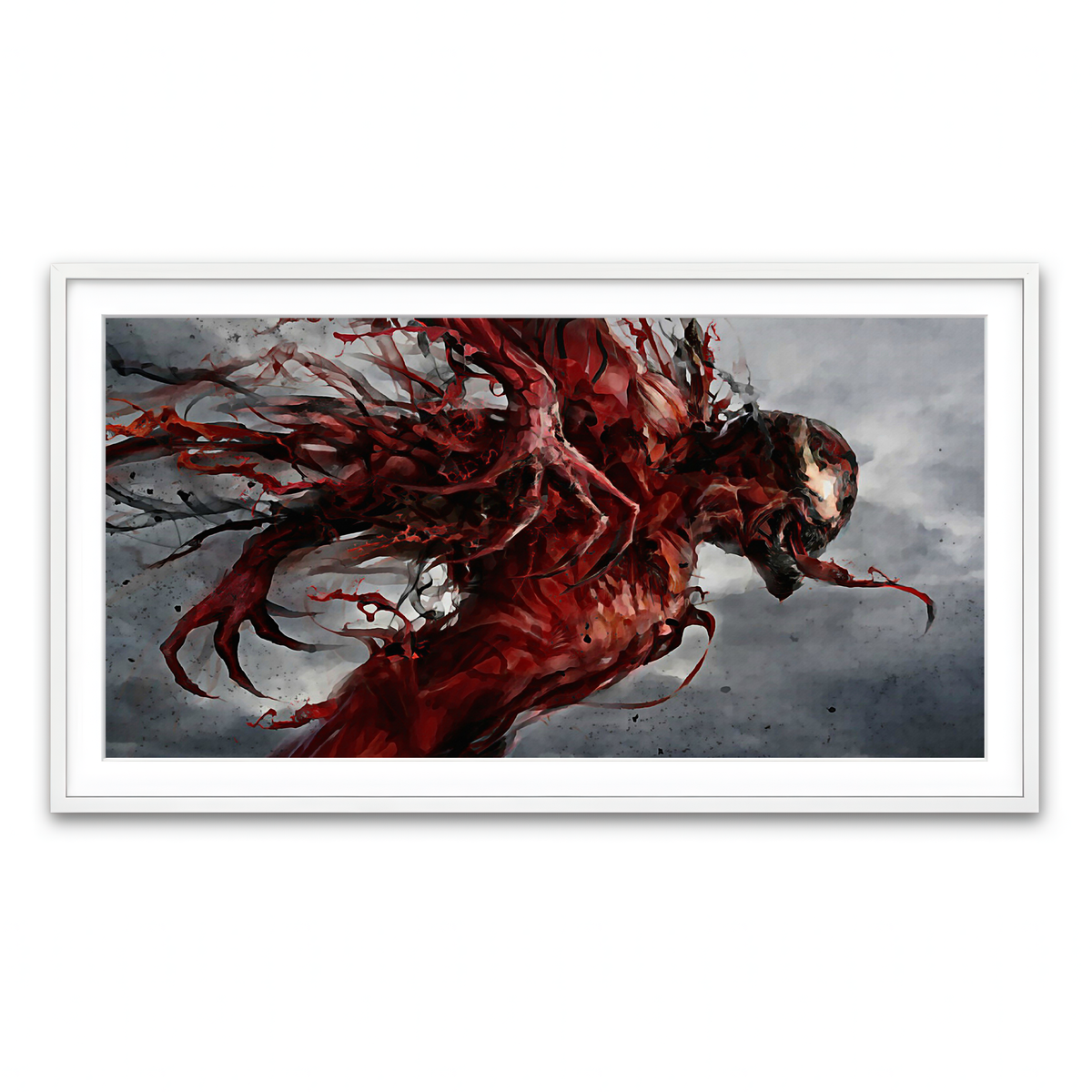 Framed Print 2x1 White