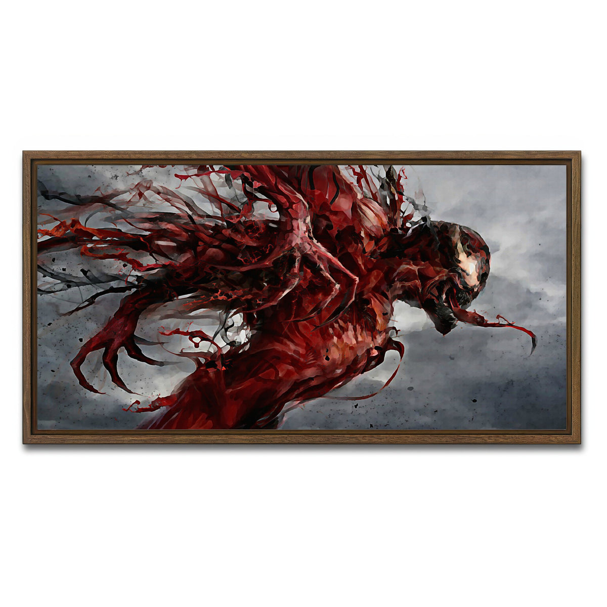 AUTO-MOCKUP WHITE | Carnage | 1 Piece | Walnut Framed Canvas | group=2x1
