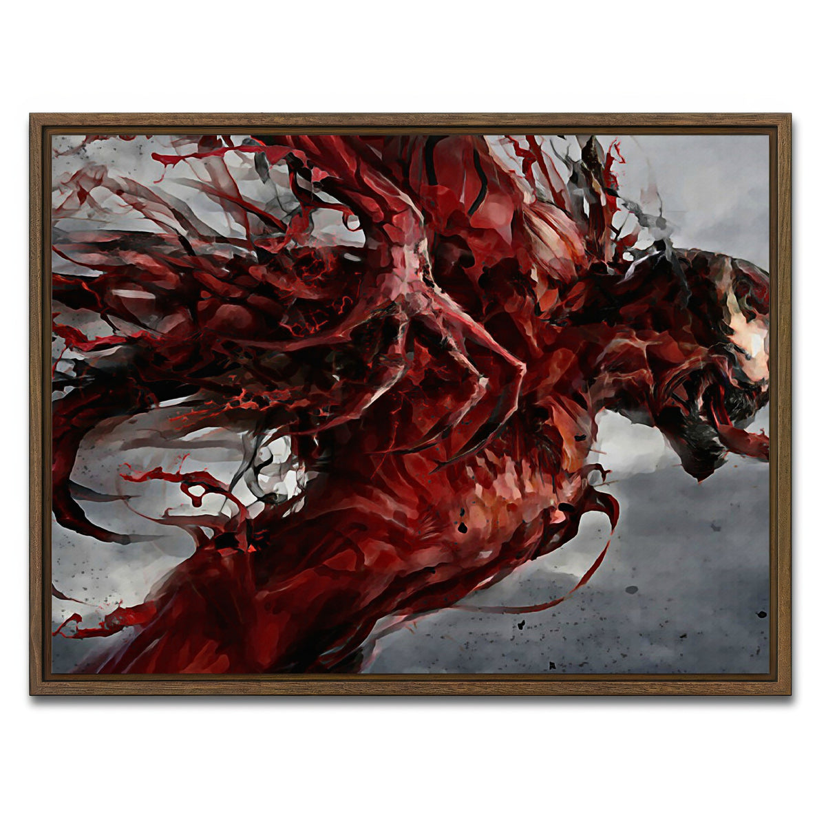 AUTO-MOCKUP WHITE | Carnage | 1 Piece | Walnut Framed Canvas | group=4x3