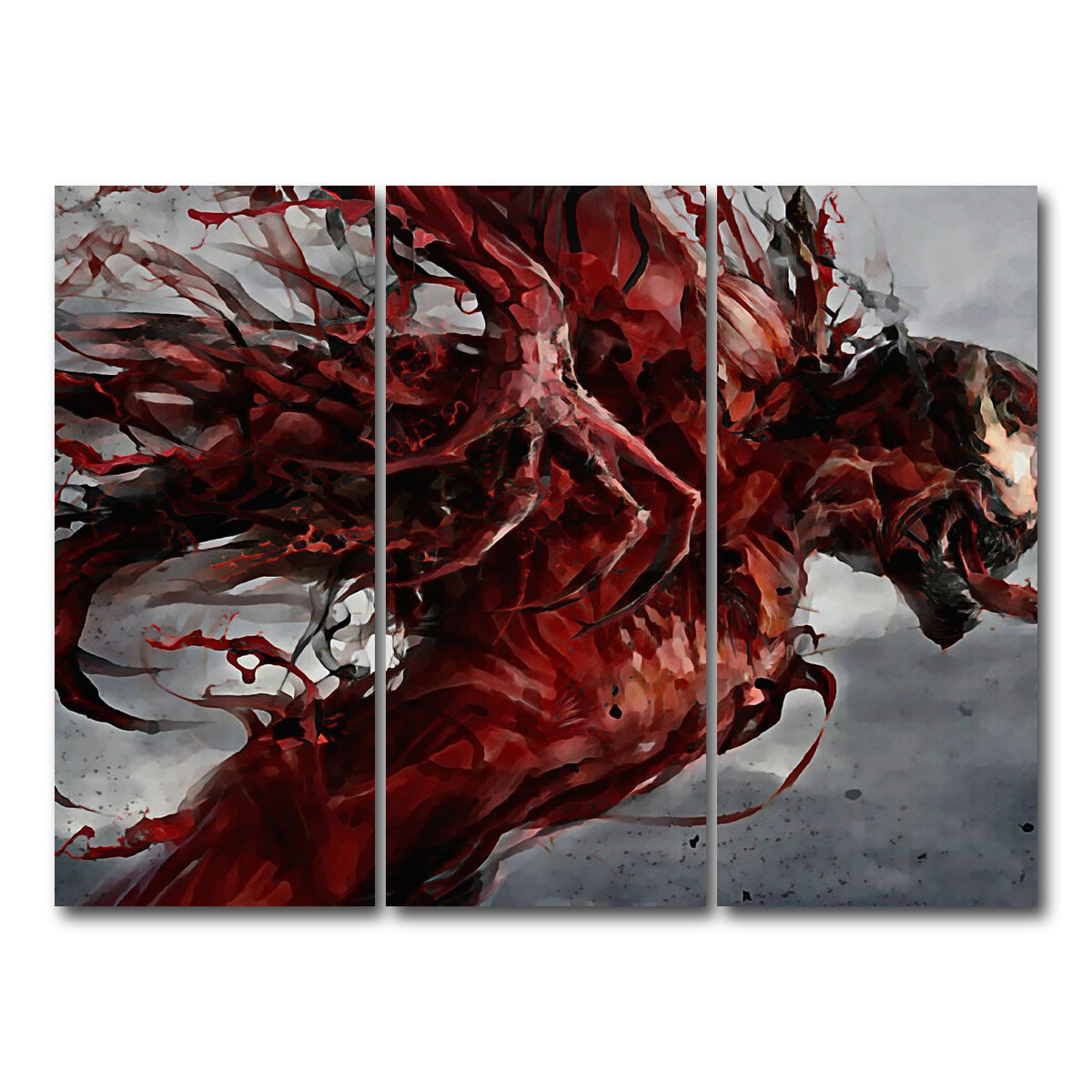 AUTO-MOCKUP WHITE | Carnage | 3 Piece | Gallery Wrap Canvas | group=8x18