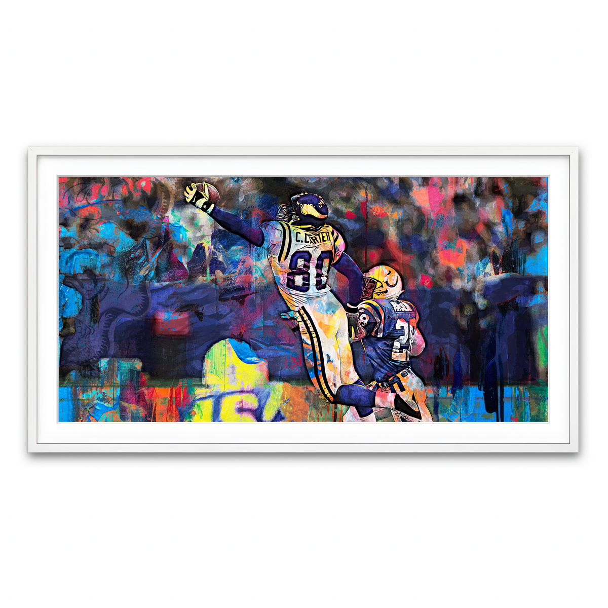 Framed Print 2x1 White