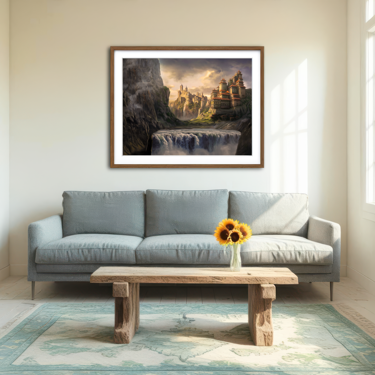 AUTO-MOCKUP ROOM | Castle Falls Wall Art