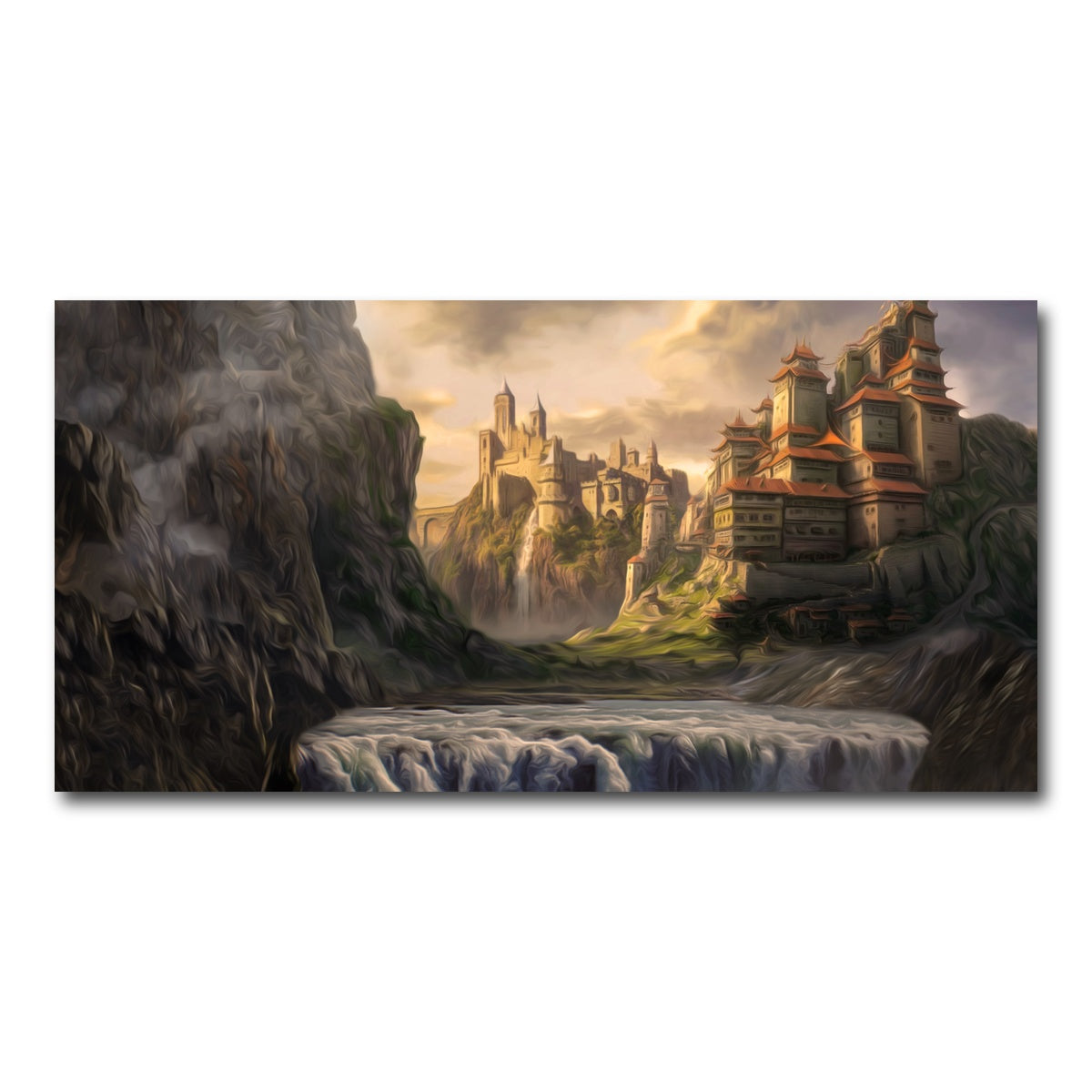 AUTO-MOCKUP WHITE | Castle Falls | 1 Piece | Gallery Wrap Canvas | group=2x1