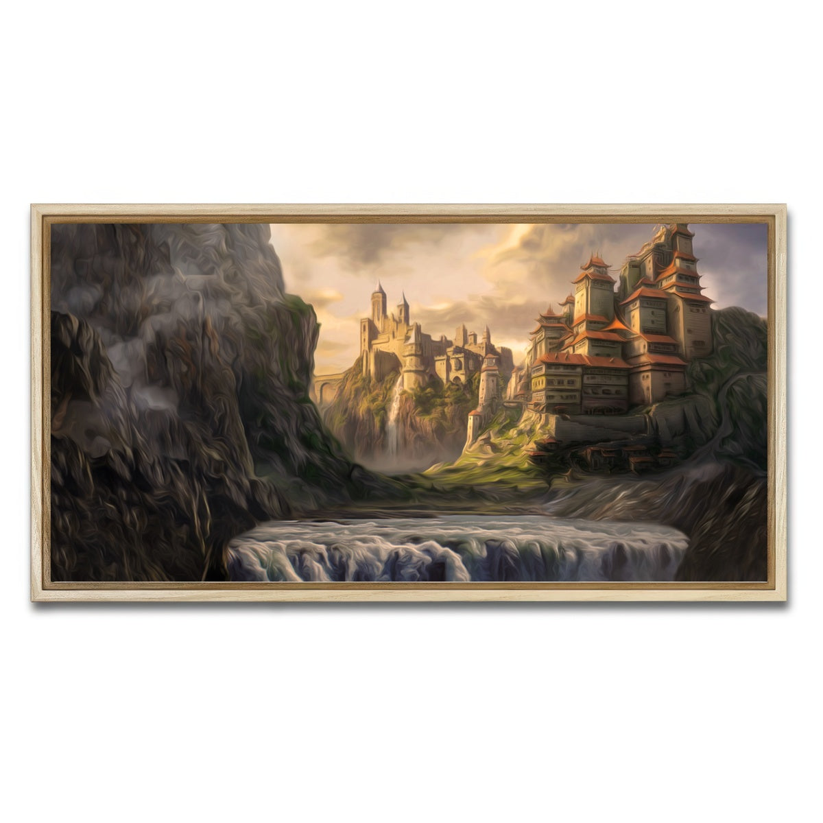 AUTO-MOCKUP WHITE | Castle Falls | 1 Piece | Natural Framed Canvas | group=2x1