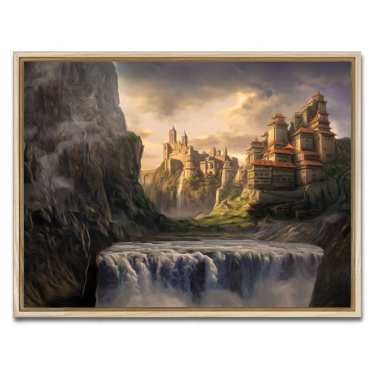 AUTO-MOCKUP WHITE | Castle Falls | 1 Piece | Natural Framed Canvas | group=4x3