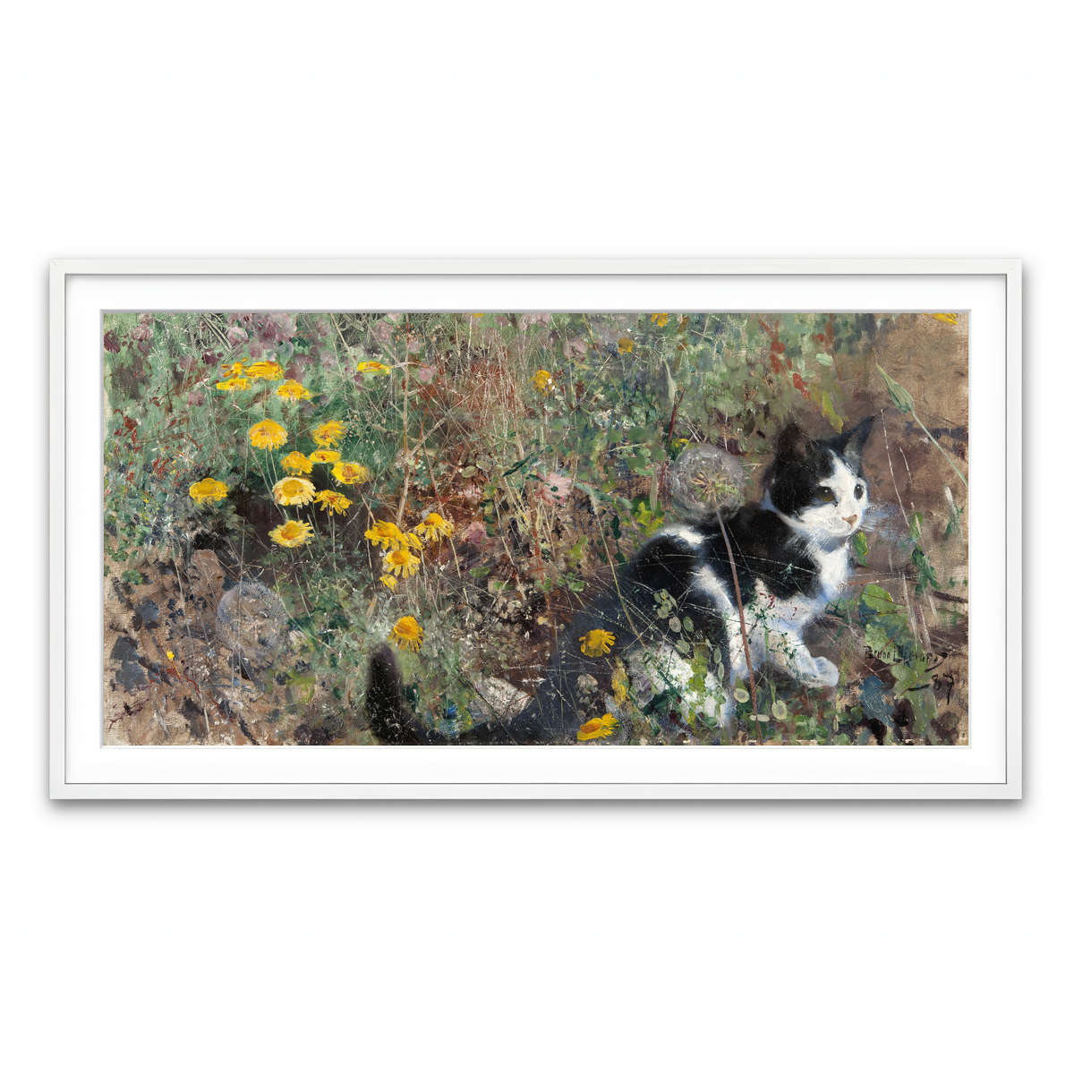 Framed Print 2x1 White