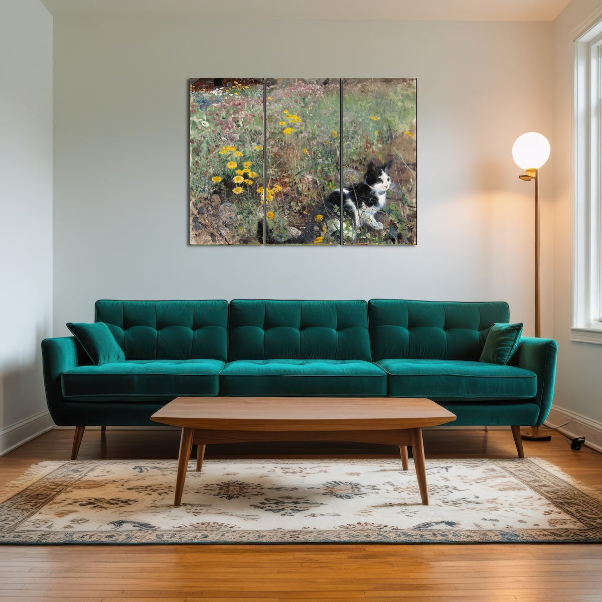 AUTO-MOCKUP ROOM | Cat on a flowery Meadow