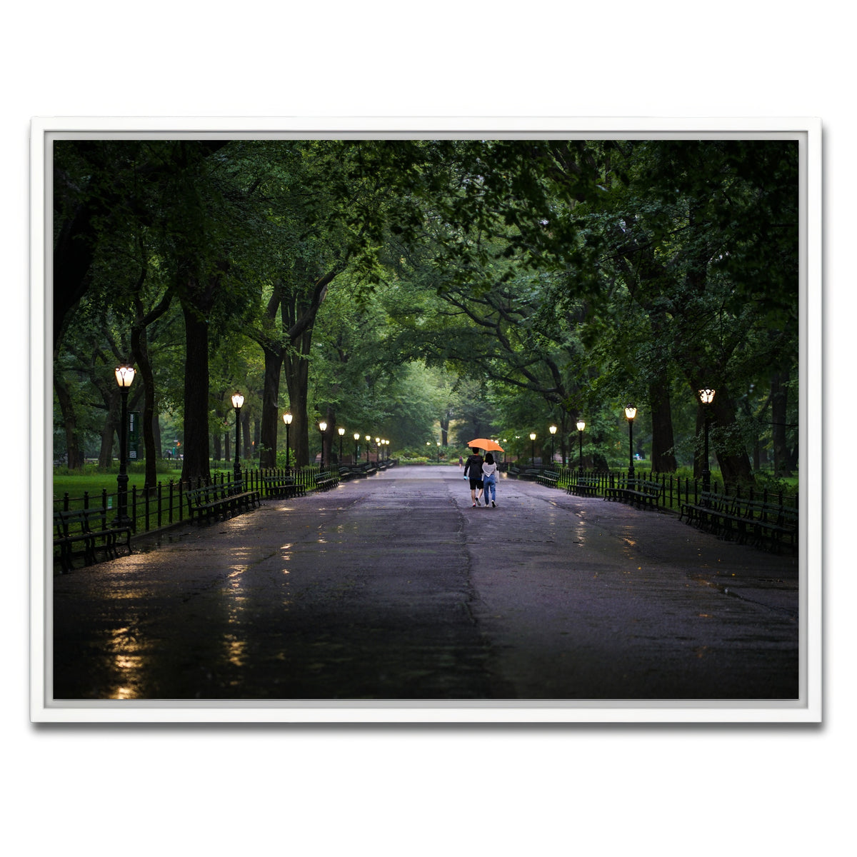 AUTO-MOCKUP WHITE | Central Park Walk | 1 Piece | White Framed Canvas | group=4x3