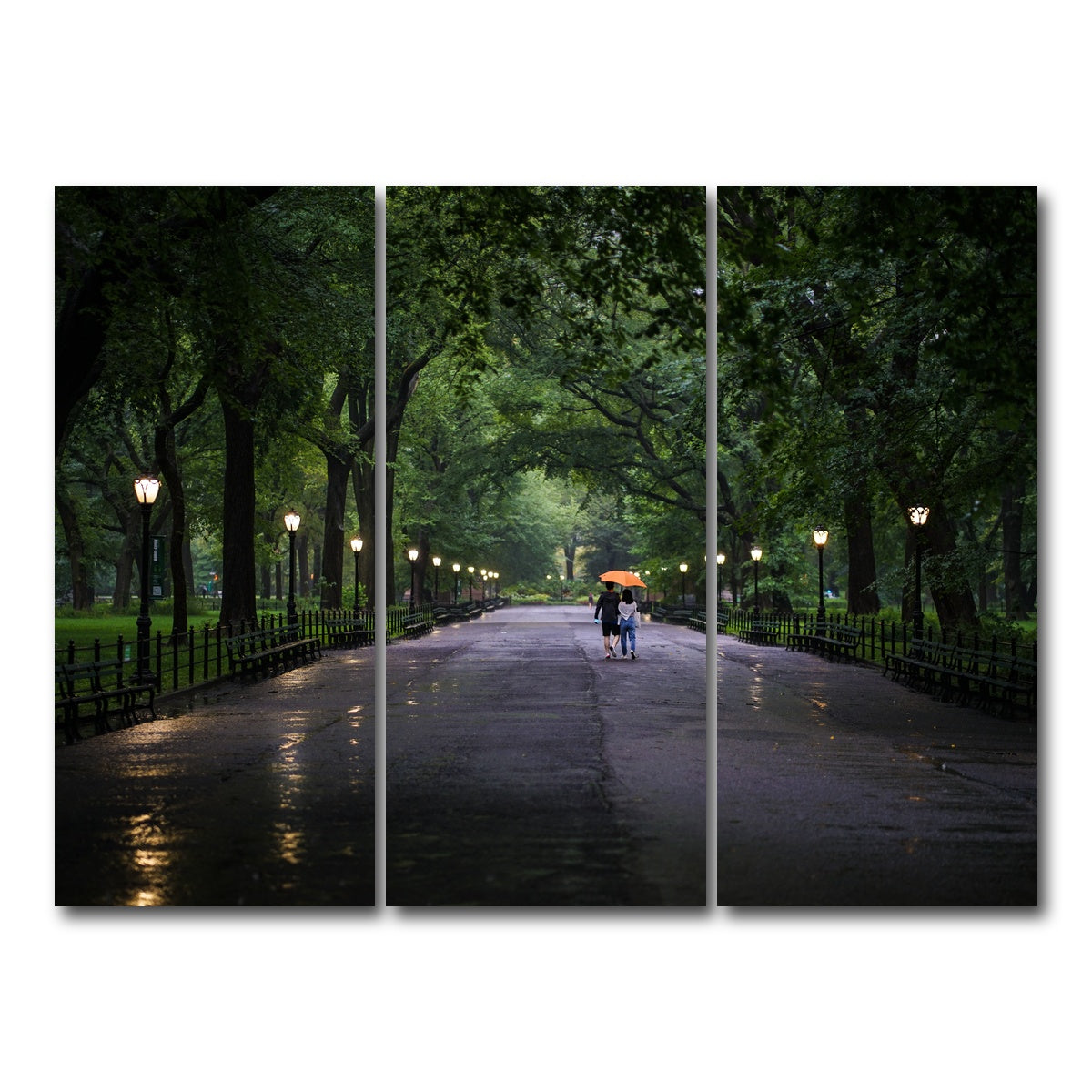 AUTO-MOCKUP WHITE | Central Park Walk | 3 Piece | Gallery Wrap Canvas | group=8x18