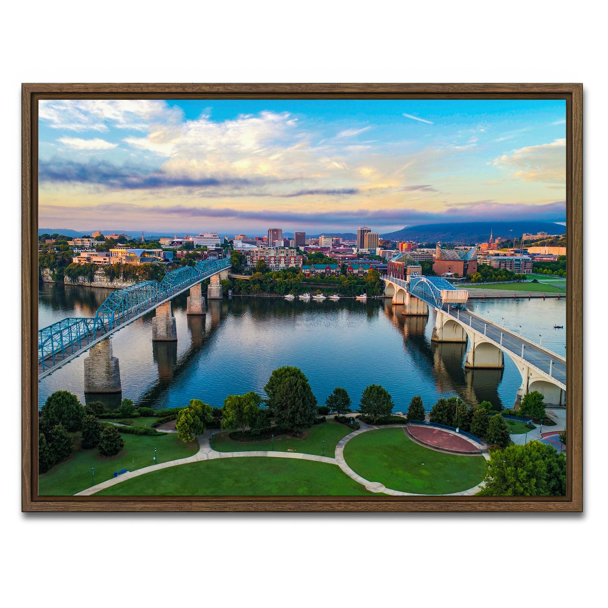 AUTO-MOCKUP WHITE | Chattanooga | 1 Piece | Walnut Framed Canvas | group=4x3