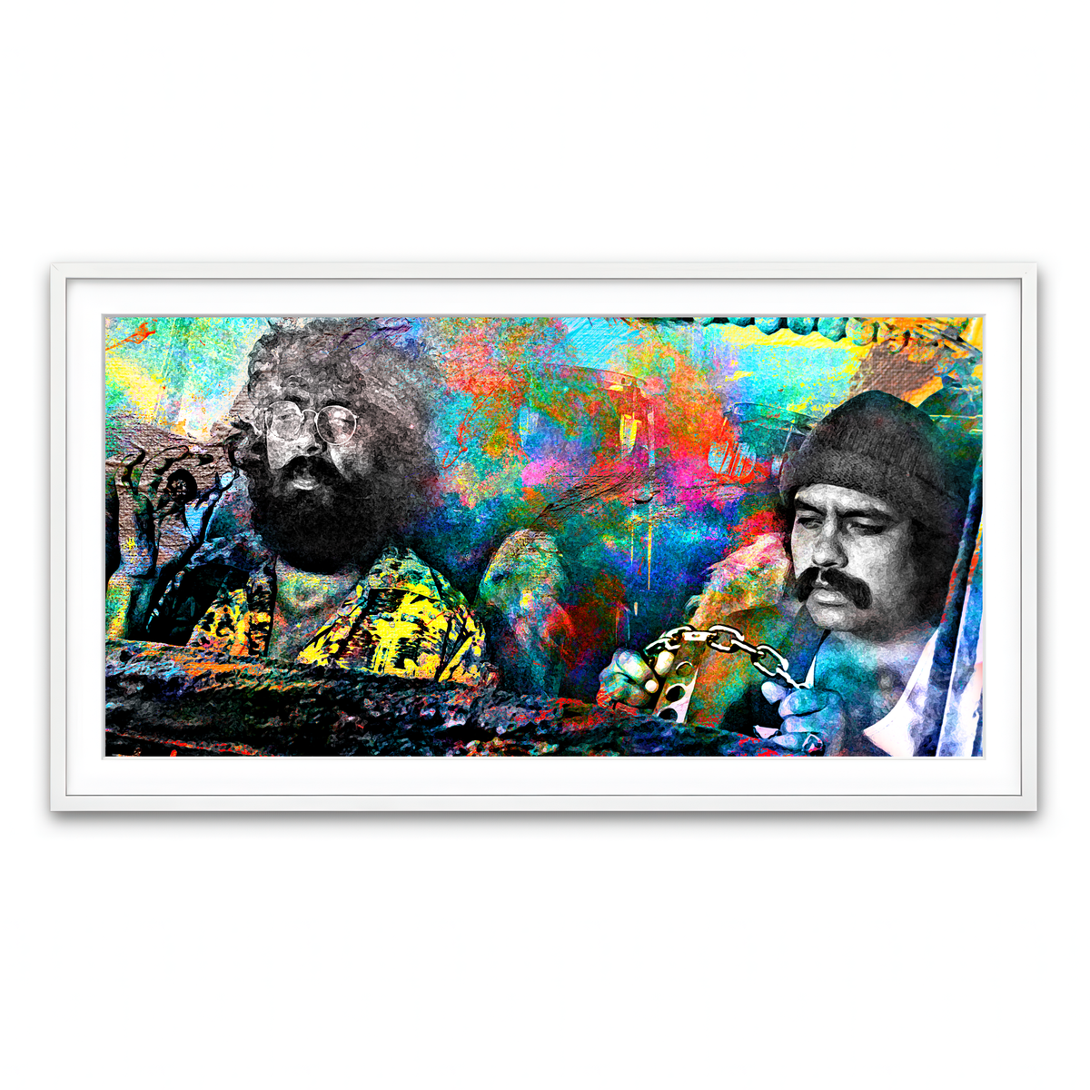 Framed Print 2x1 White