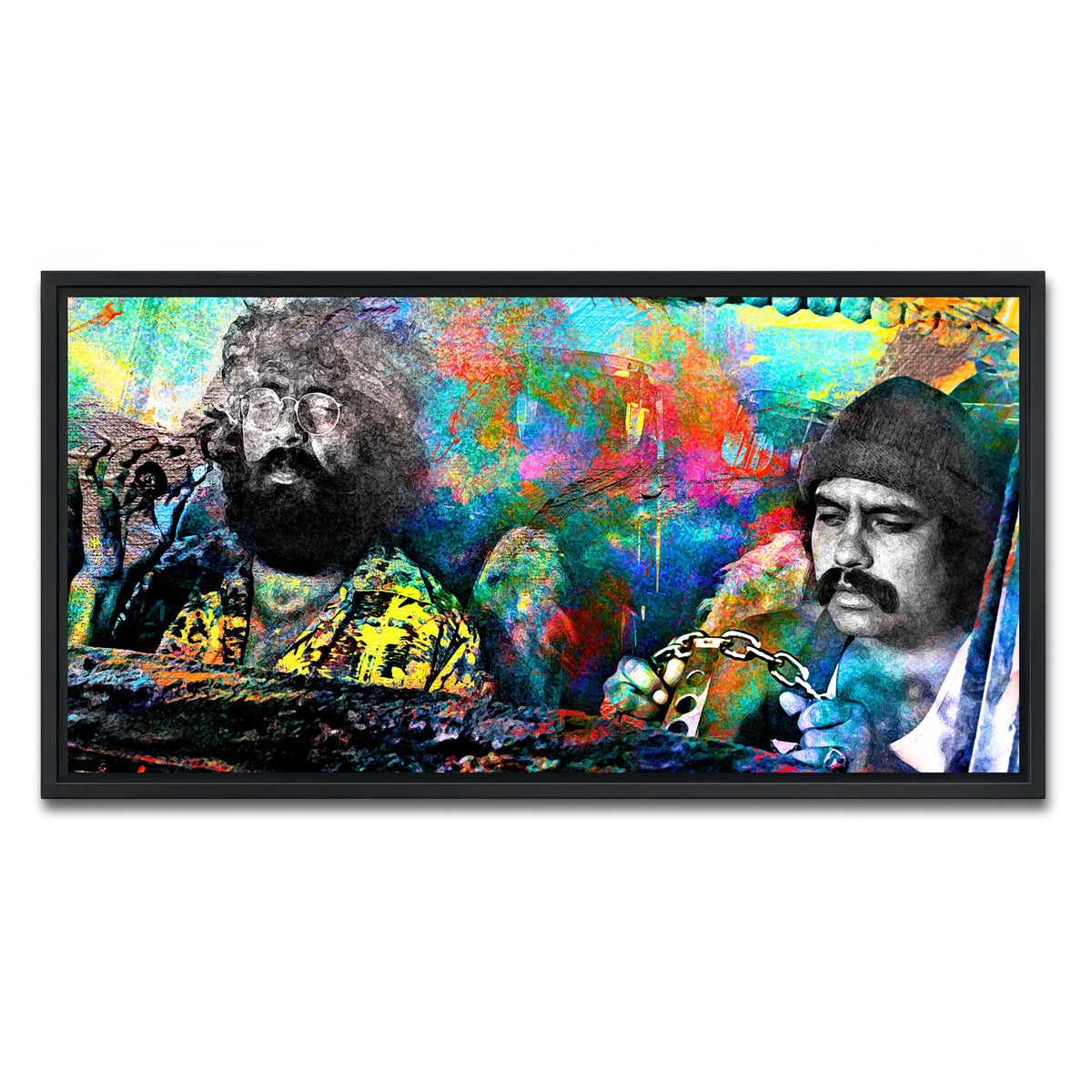 AUTO-MOCKUP WHITE | Cheech & Chong | 1 Piece | Black Framed Canvas | group=2x1