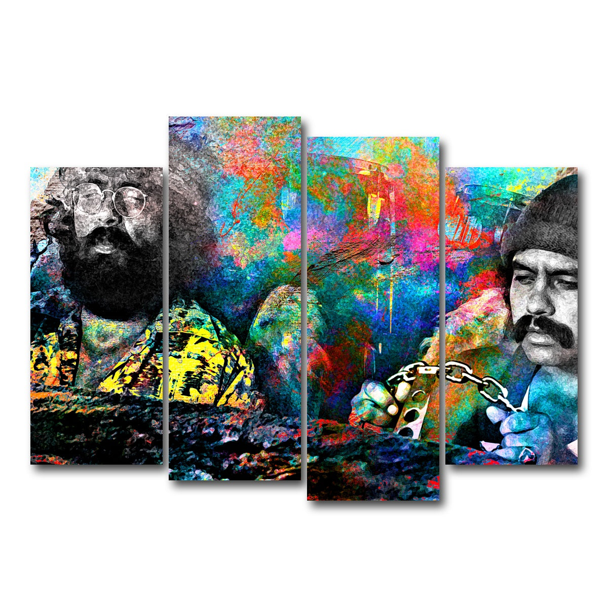 AUTO-MOCKUP WHITE | Cheech & Chong | 4 Piece | Gallery Wrap Canvas | group=4_normal