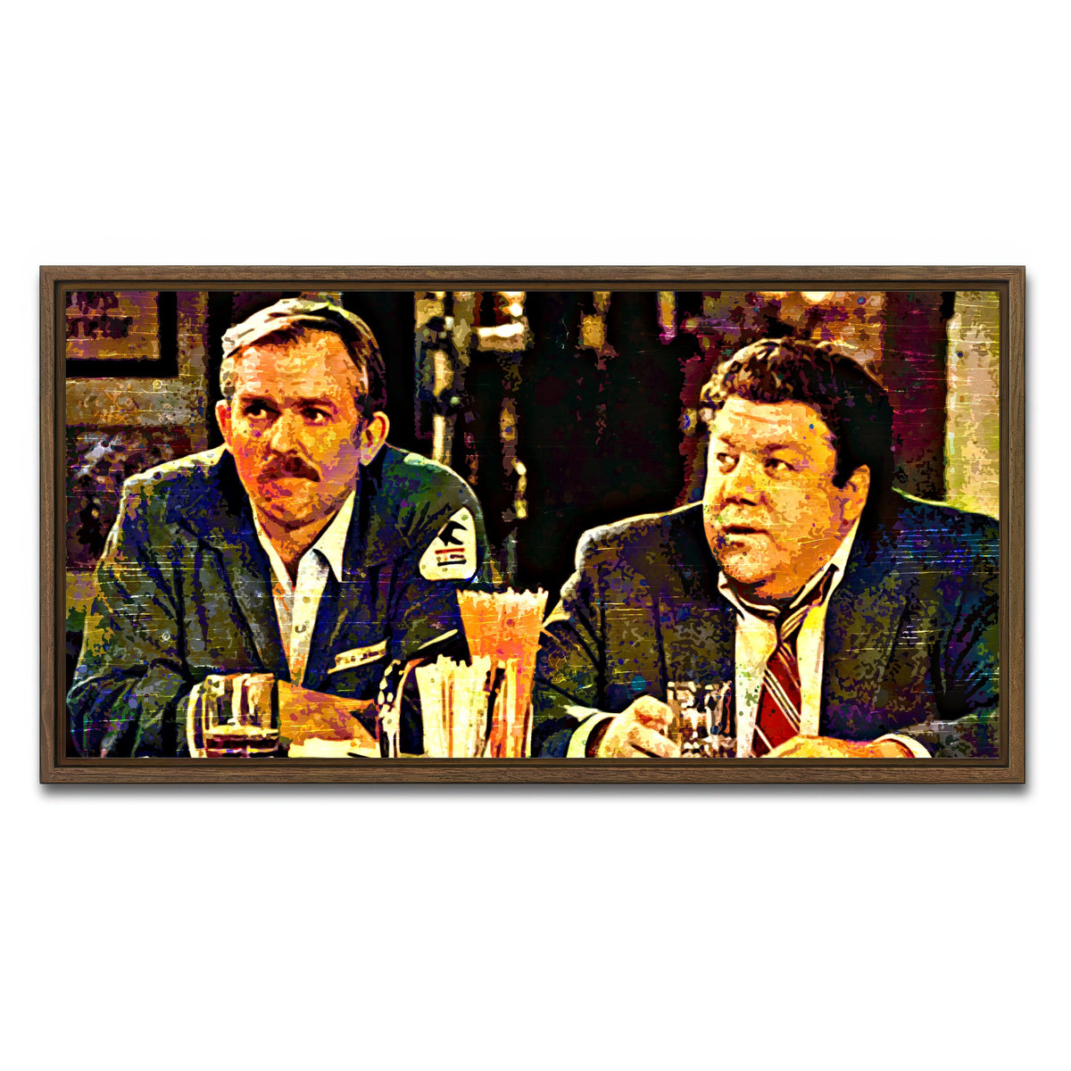 AUTO-MOCKUP WHITE | Cheers | 1 Piece | Walnut Frame | group=2x1