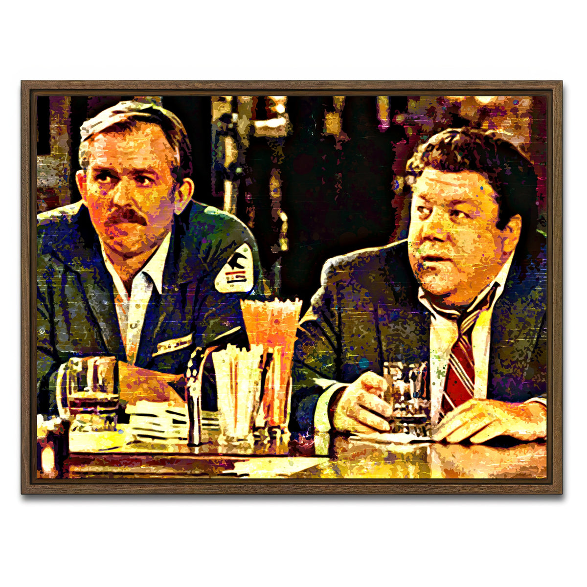 AUTO-MOCKUP WHITE | Cheers | 1 Piece | Walnut Frame | group=4x3