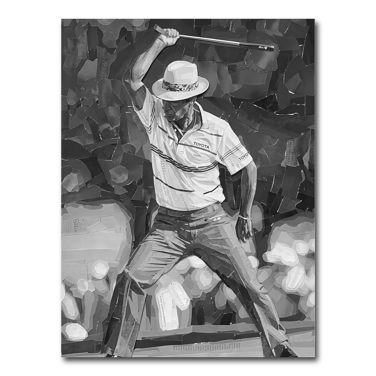AUTO-MOCKUP WHITE | Chi-Chi Rodriguez Sword Dance Grayscale | 1 Piece | Gallery Wrap Canvas | group=3x4