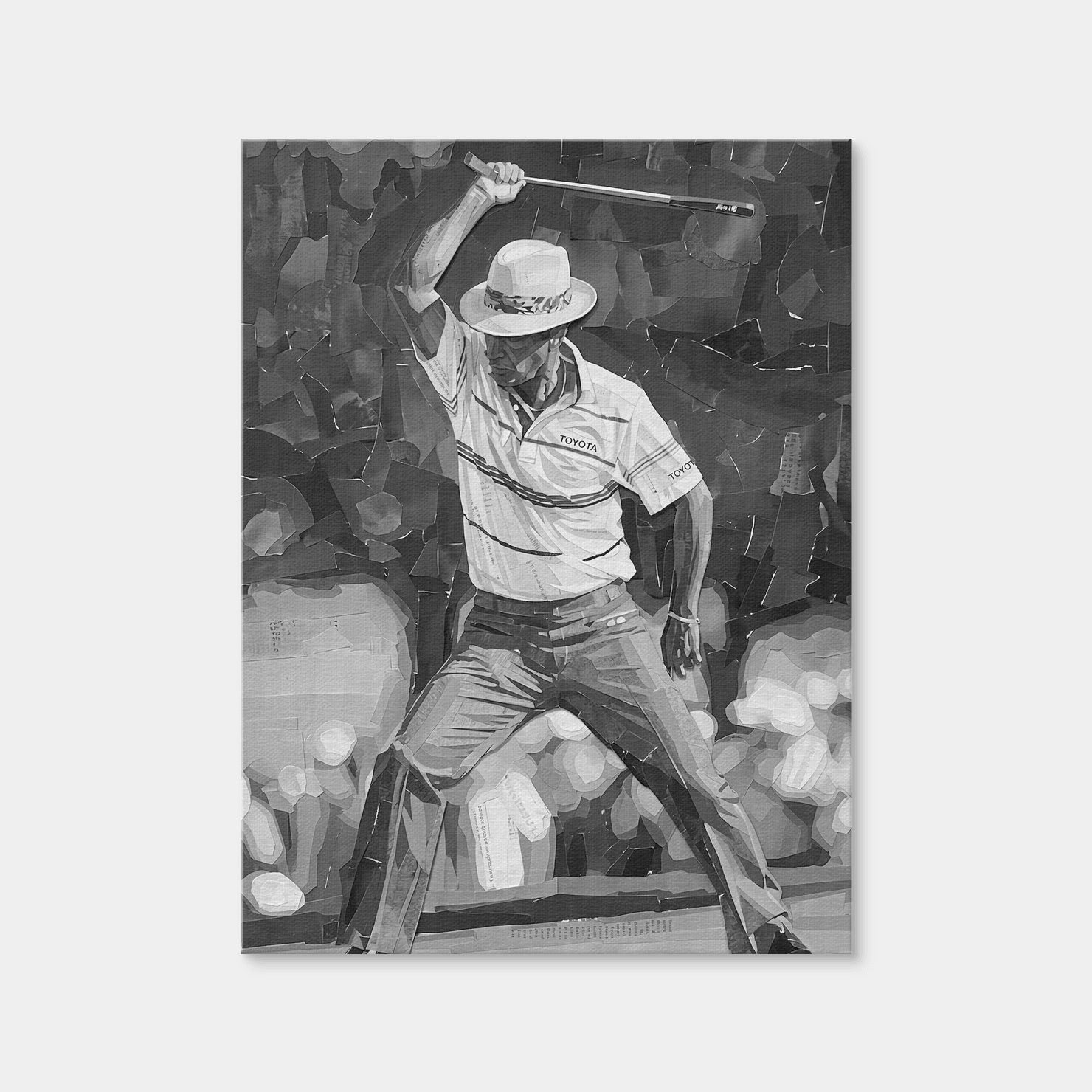 AUTO-MOCKUP WHITE | Chi-Chi Rodriguez Sword Dance Grayscale | 1 Piece | Gallery Wrap Canvas | group=3x4