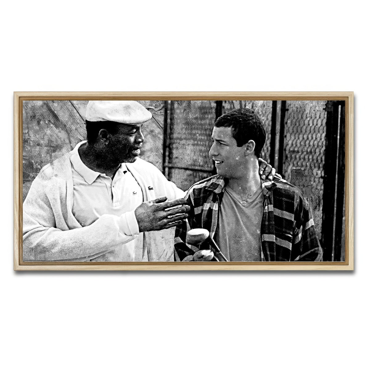 AUTO-MOCKUP WHITE | Chubbs & Happy Grayscale | 1 Piece | Natural Framed Canvas | group=2x1