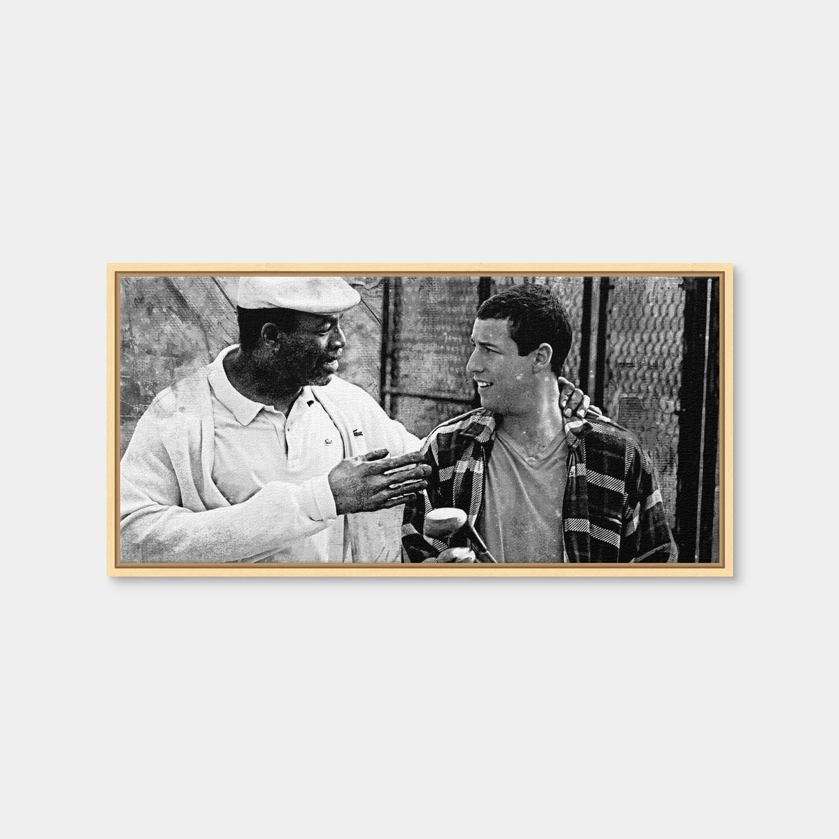 AUTO-MOCKUP WHITE | Chubbs & Happy Grayscale | 1 Piece | Natural Framed Canvas | group=2x1