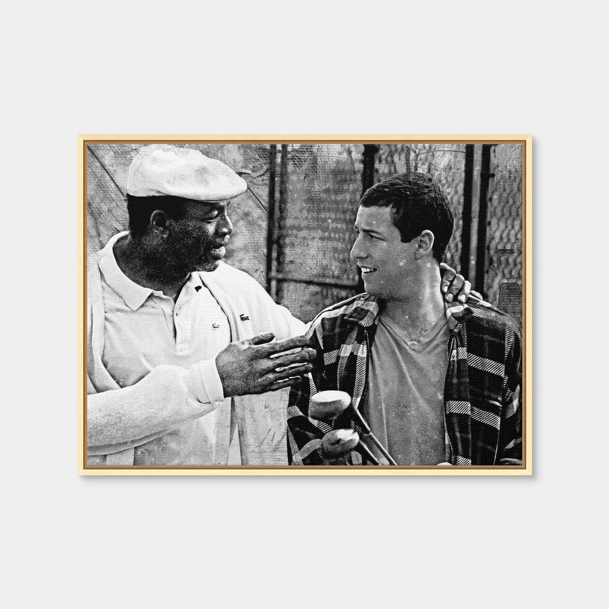 AUTO-MOCKUP WHITE | Chubbs & Happy Grayscale | 1 Piece | Natural Framed Canvas | group=4x3