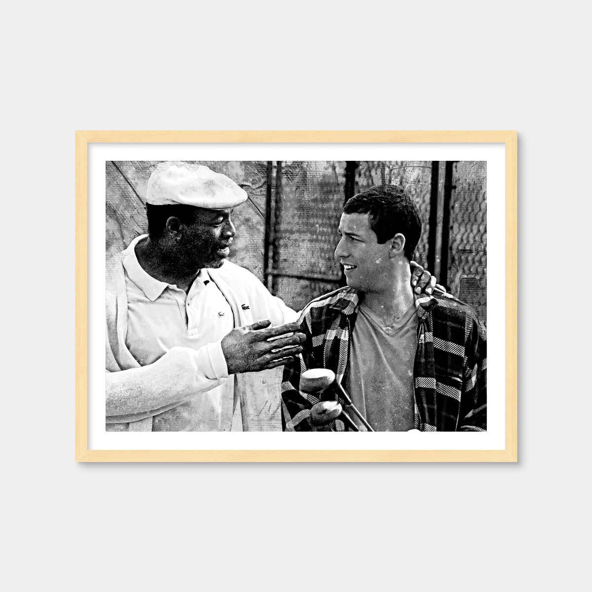 AUTO-MOCKUP WHITE | Chubbs & Happy Grayscale | 1 Piece | Natural Framed Print | group=4x3
