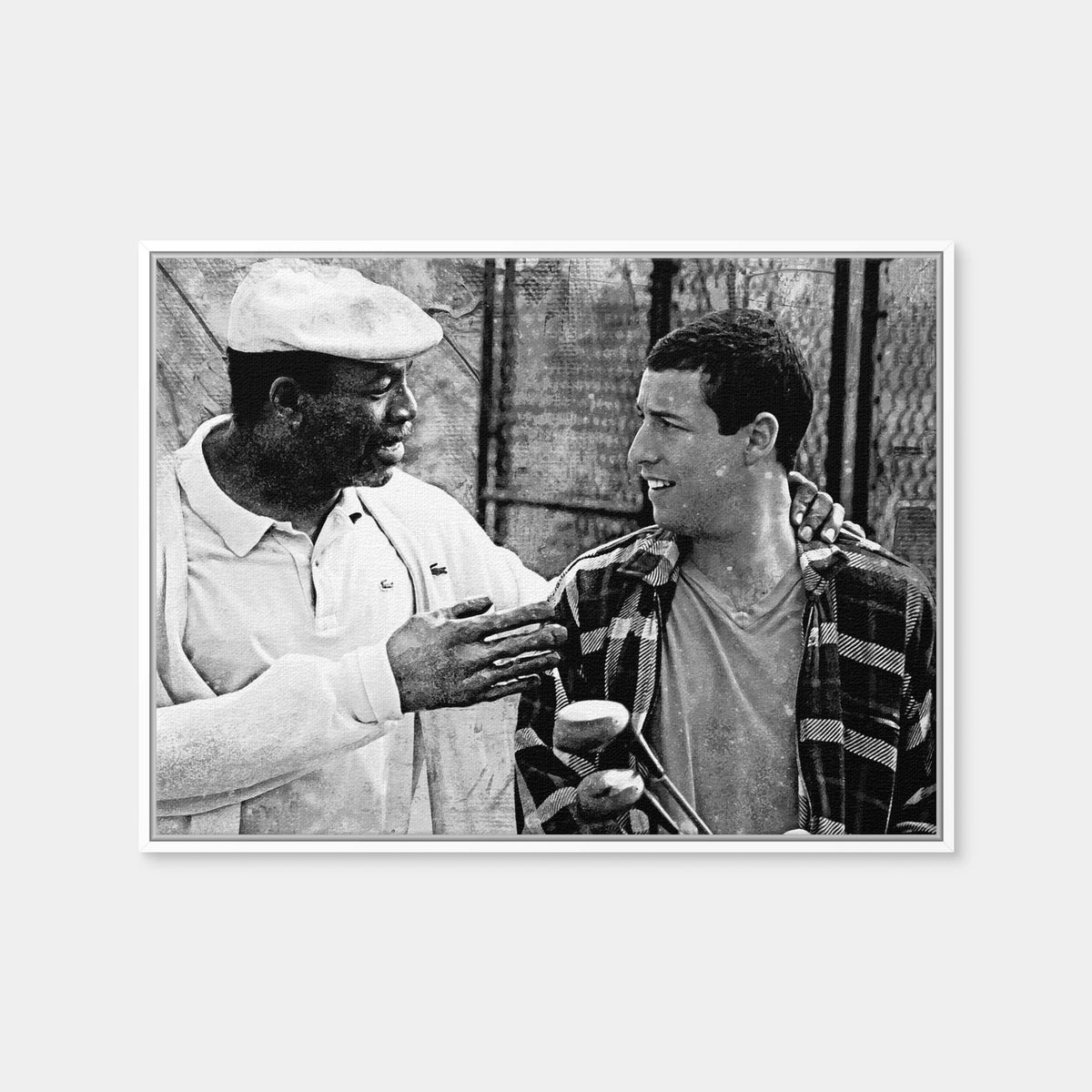 AUTO-MOCKUP WHITE | Chubbs & Happy Grayscale | 1 Piece | White Framed Canvas | group=4x3