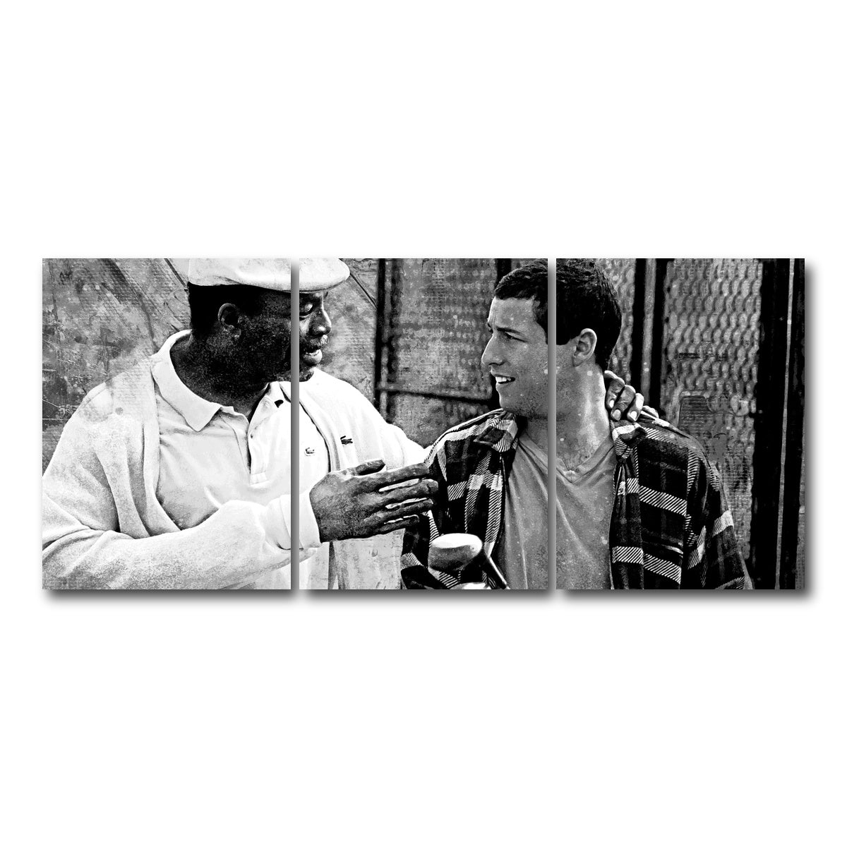 AUTO-MOCKUP WHITE | Chubbs & Happy Grayscale | 3 Piece | Gallery Wrap Canvas | group=18x24