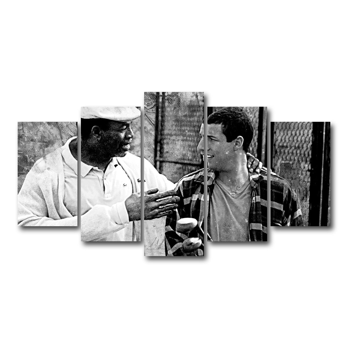 AUTO-MOCKUP WHITE | Chubbs & Happy Grayscale | 5 Piece | Gallery Wrap Canvas | group=5_normal