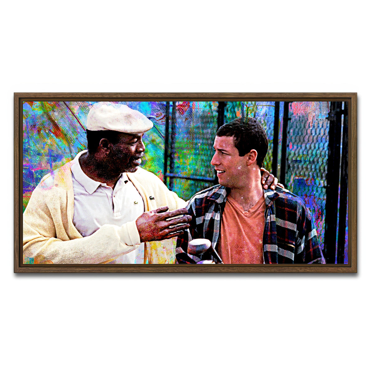 AUTO-MOCKUP WHITE | Chubbs & Happy | 1 Piece | Walnut Framed Canvas | group=2x1