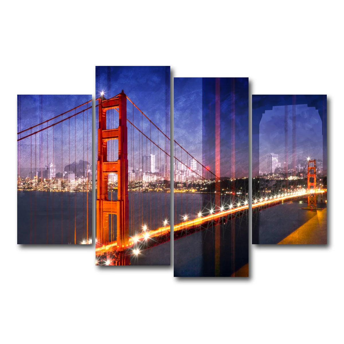 City Art Golden Gate Bridge Composing Wall Art