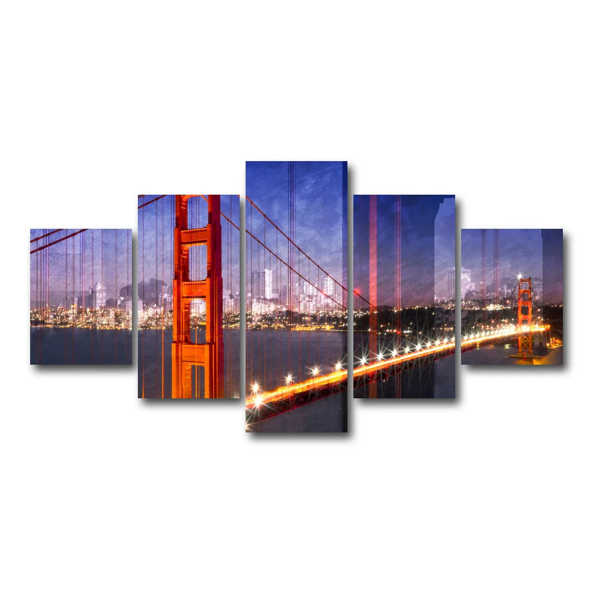 City Art Golden Gate Bridge Composing Wall Art