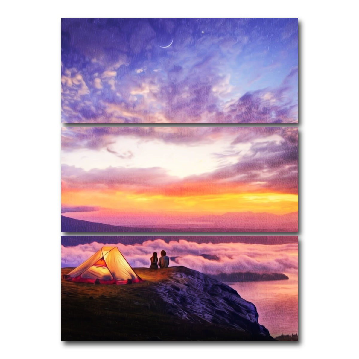 AUTO-MOCKUP WHITE | Cliff Tent | 3 Piece | Gallery Wrap Canvas | group=8x18_stacked