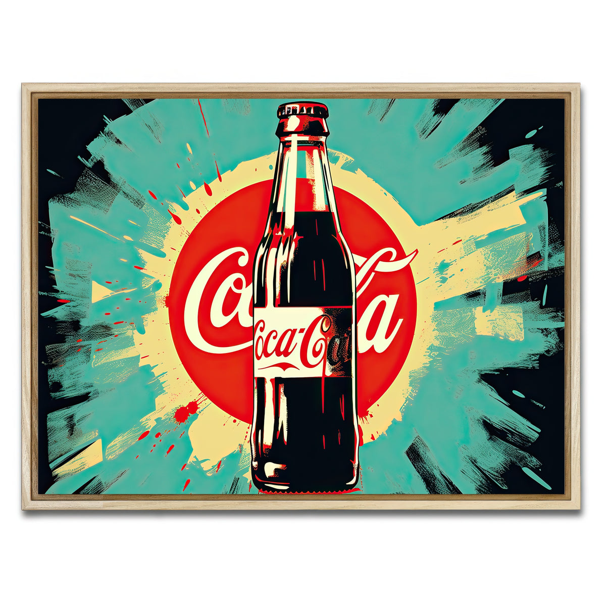 AUTO-MOCKUP WHITE | Coca Cola Bottle | 1 Piece | Natural Framed Canvas | group=4x3