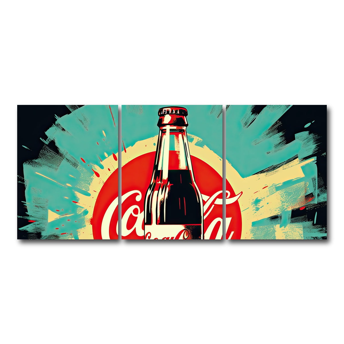 AUTO-MOCKUP WHITE | Coca Cola Bottle | 3 Piece | Gallery Wrap Canvas | group=18x24